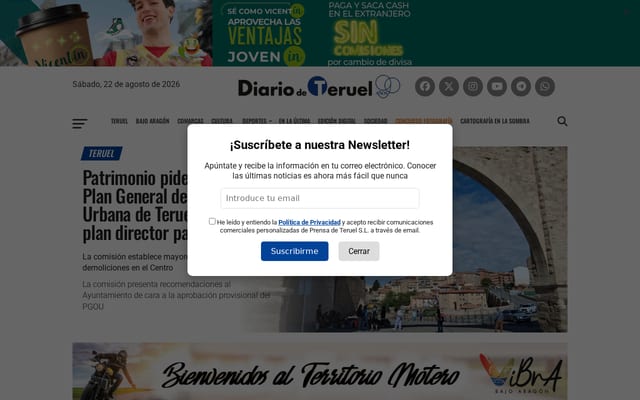 Screenshot of diariodeteruel.es