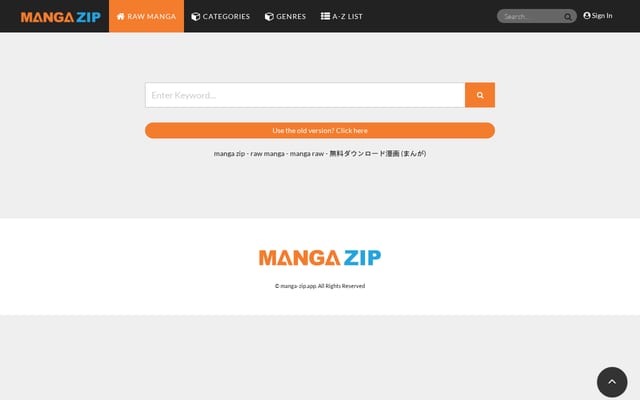 Screenshot of manga-zip.info