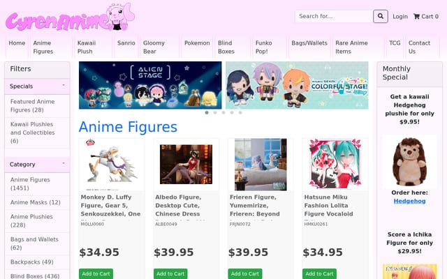 Screenshot of cyrenanime.com