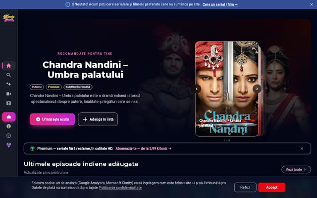 Screenshot of namasteserials.com