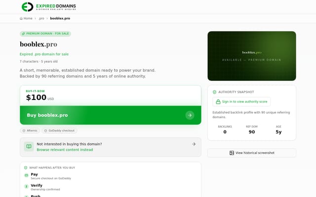 Screenshot of booblex.pro