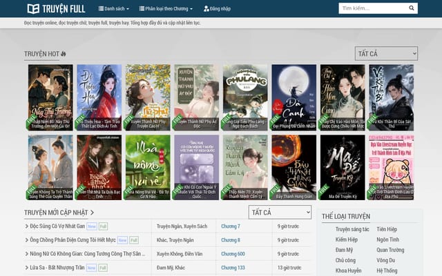Screenshot of truyenfull.vn