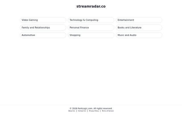 Screenshot of streamradar.co