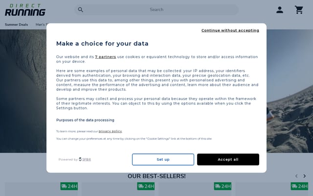 Screenshot of direct-running.com