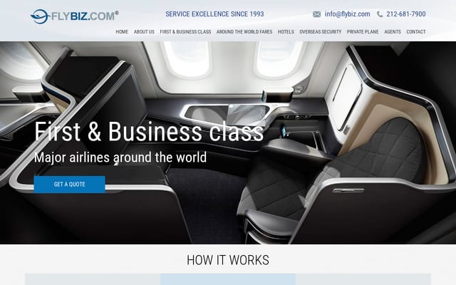 Screenshot of flybiz.com