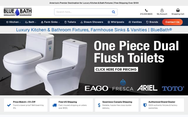 Screenshot of bluebath.com