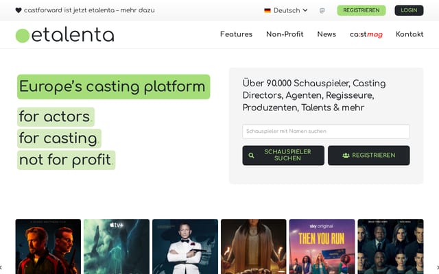 Screenshot of castforward.de