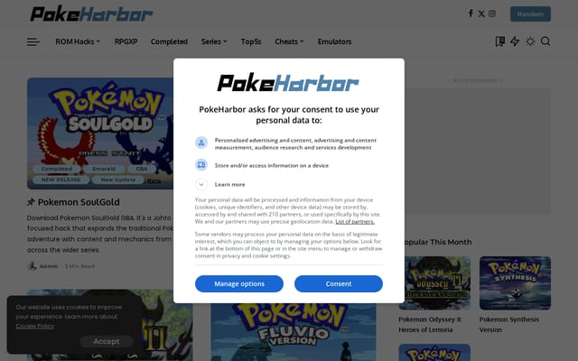 Screenshot of pokeharbor.com