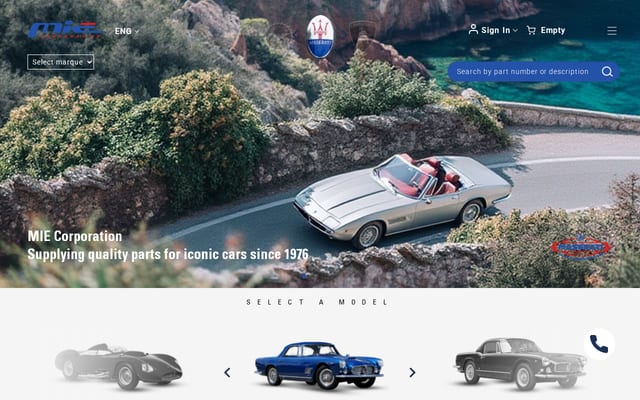 Screenshot of maseratinet.com
