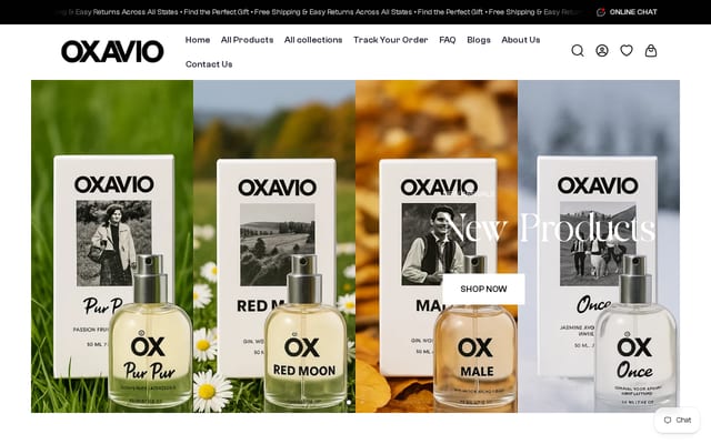 Screenshot of oxavio.com