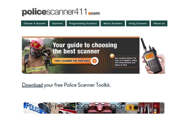 Screenshot of policescanner411.com