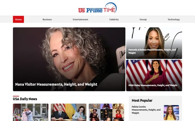 Screenshot of usprimetimes.com