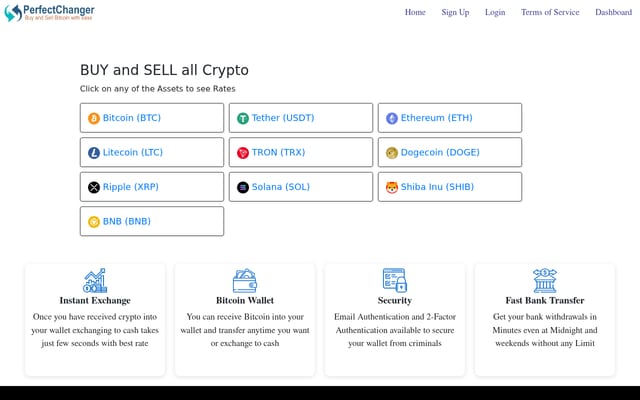 Screenshot of perfectchanger.com