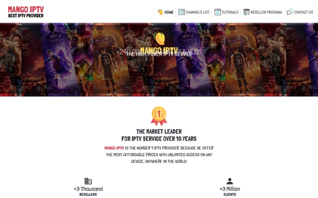 Screenshot of iptv-mango.com