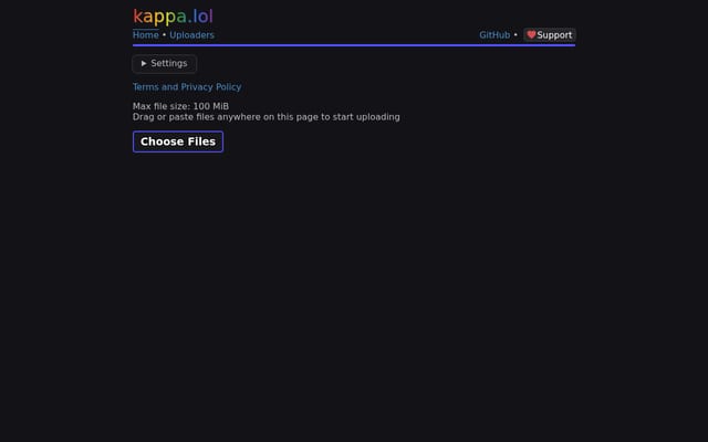 Screenshot of kappa.lol