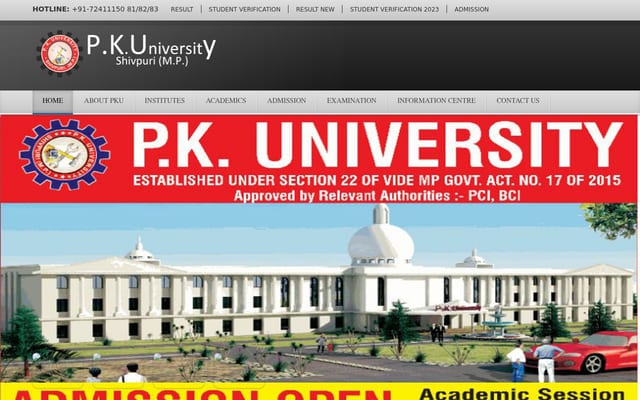 Screenshot of pkuniversity.org