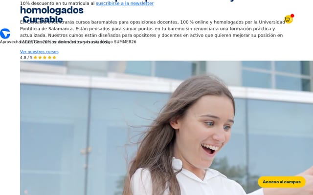 Screenshot of cursable.es