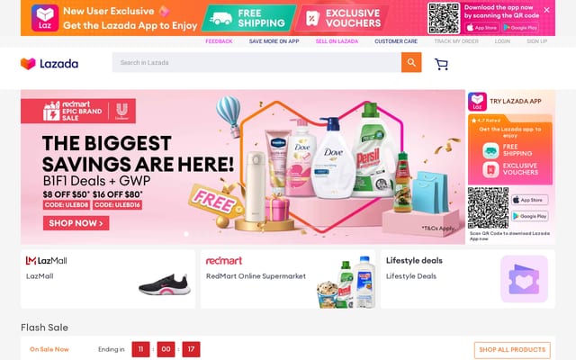 Screenshot of lazada.sg