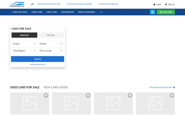 Screenshot of philkotse.com