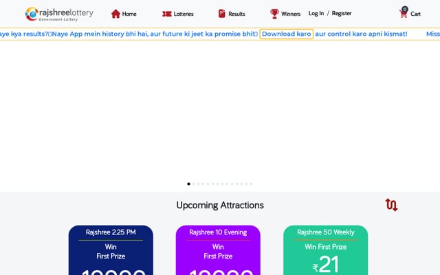 Screenshot of bookmyrajshree.com