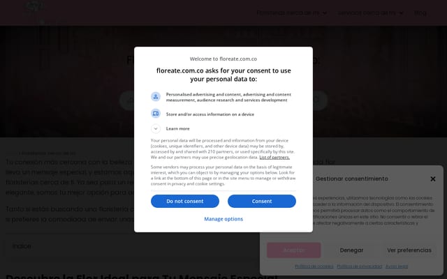 Screenshot of floreate.com.co