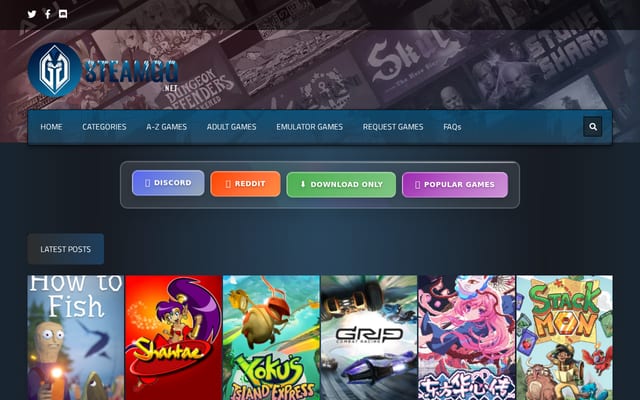 Screenshot of steamgg.net