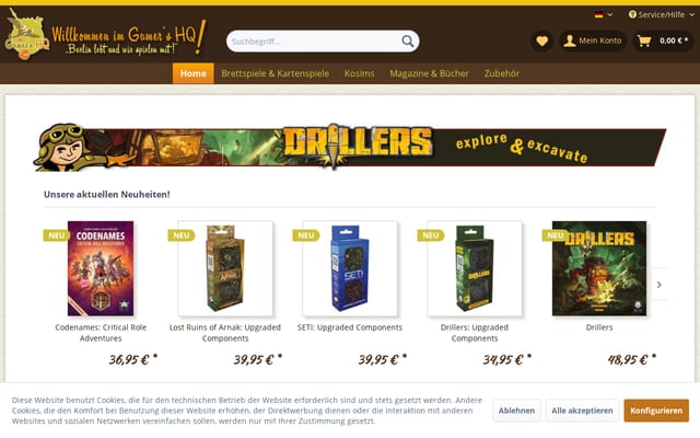 Screenshot of gamers-hq.de