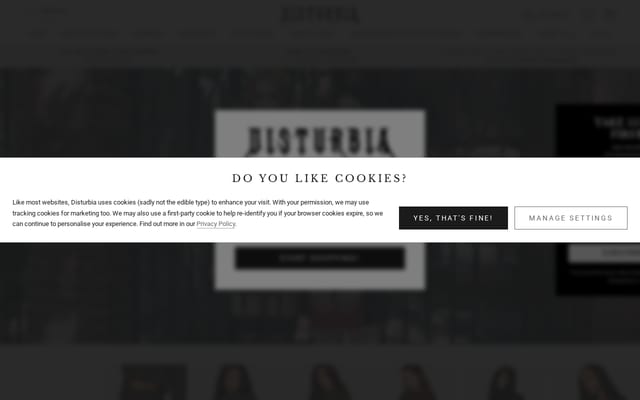 Screenshot of disturbia.co.uk