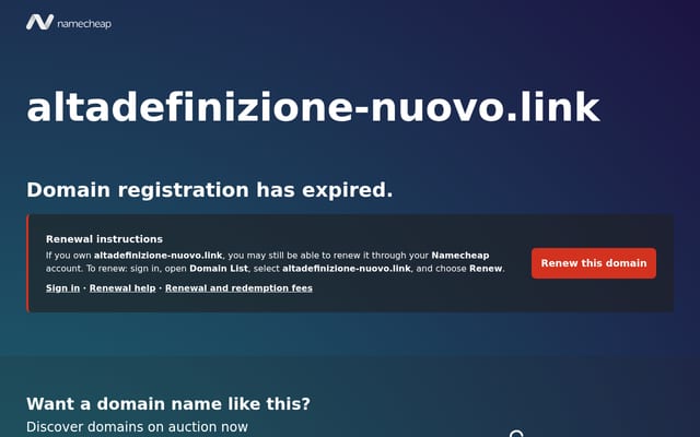 Screenshot of altadefinizione-nuovo.link