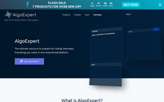 Screenshot of algoexpert.io