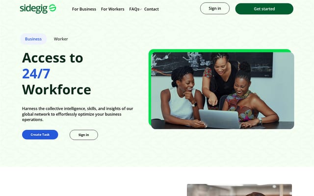 Screenshot of sidegig.ng
