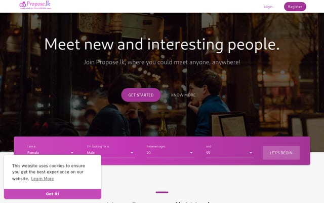 Screenshot of propose.lk