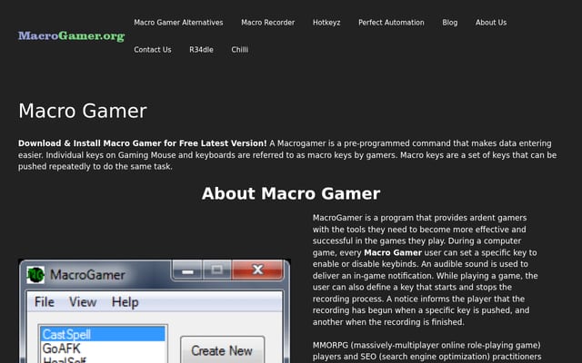 Screenshot of macrogamer.org