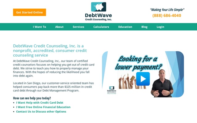 Screenshot of debtwave.org
