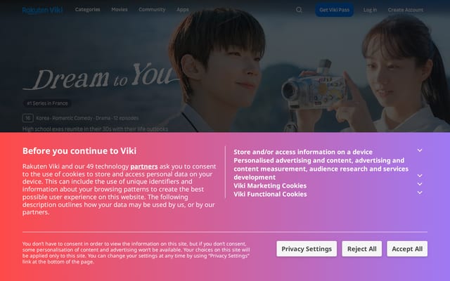 Screenshot of viki.com