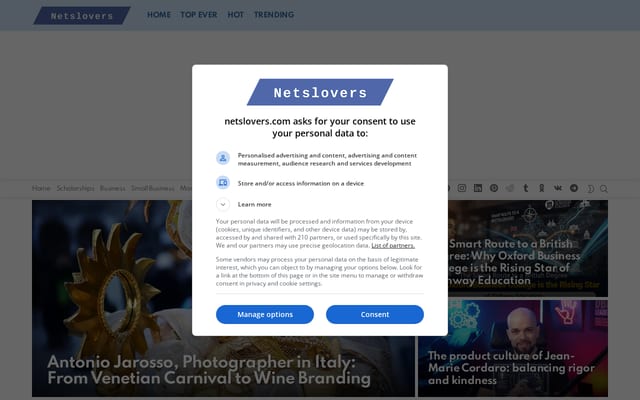 Screenshot of netslovers.com