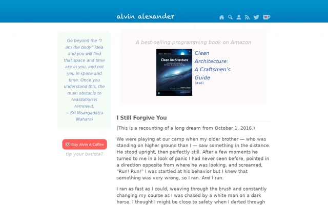 Screenshot of alvinalexander.com