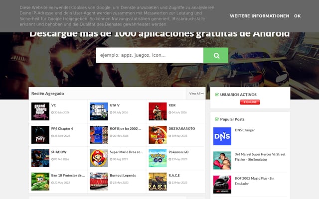 Screenshot of androfuror.com