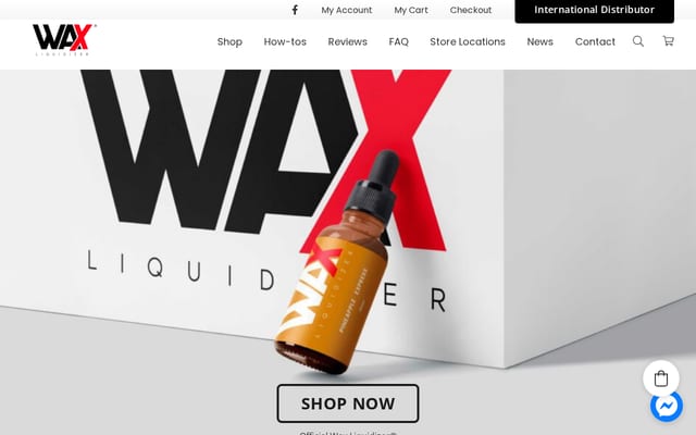 Screenshot of waxliquidizer.com