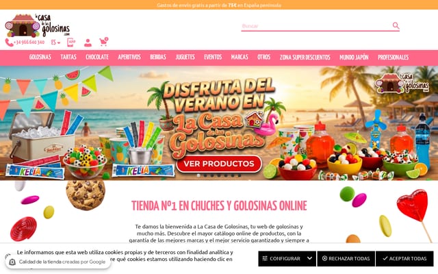 Screenshot of lacasadelasgolosinas.com