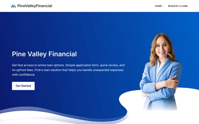 Screenshot of pinevalleyfinancial.org