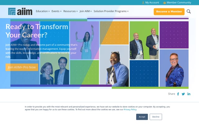 Screenshot of aiim.org