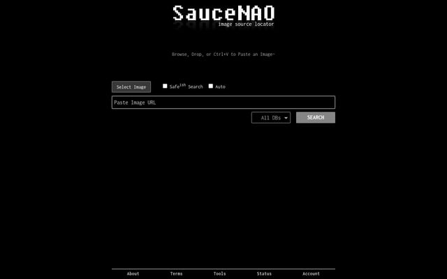 Screenshot of saucenao.com