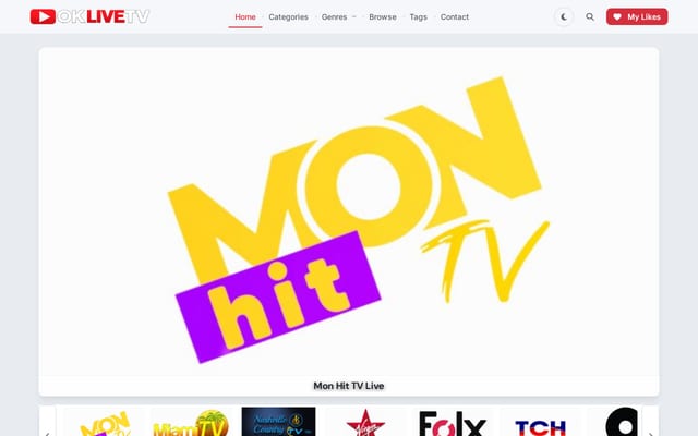 Screenshot of oklivetv.com