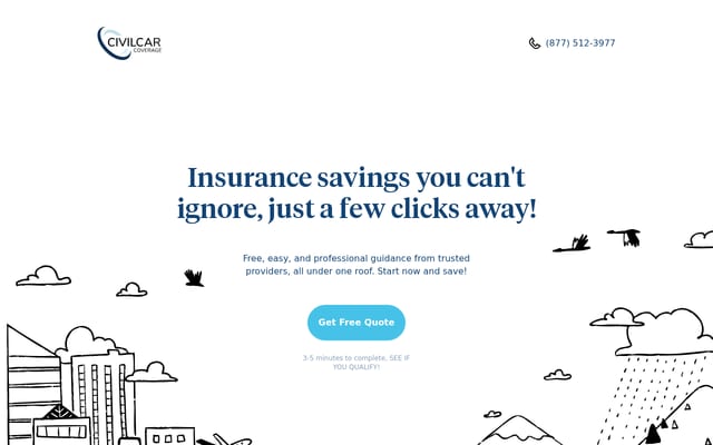 Screenshot of civilcarcoverage.com