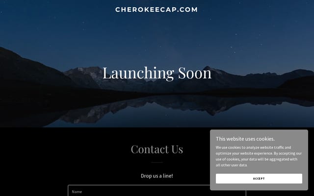 Screenshot of cherokeecap.com