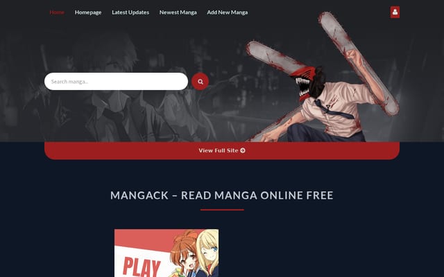 Screenshot of mangack.com