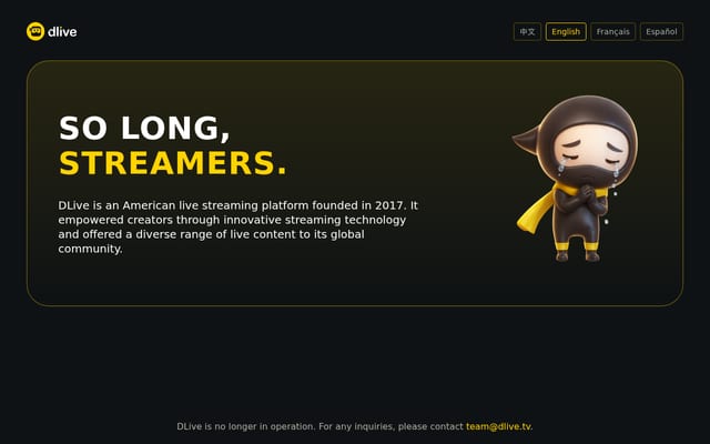 Screenshot of dlive.tv