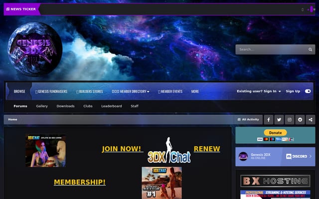 Screenshot of genesis3dx.com
