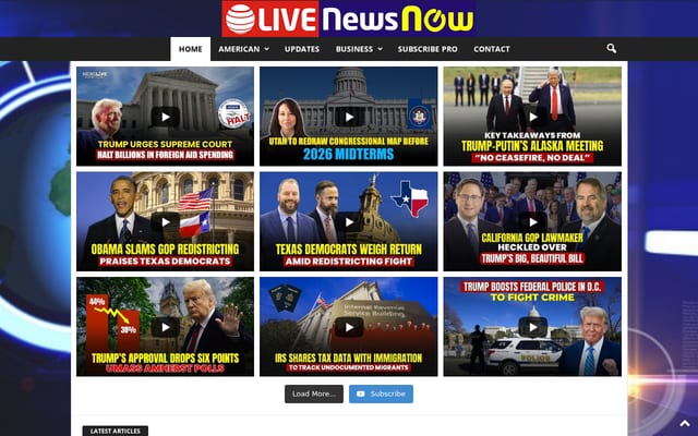 Screenshot of livenewsnow.com